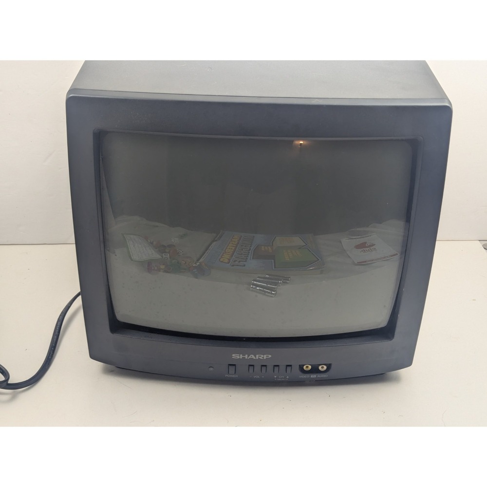 Vintage Sharp CN13M10  13 Inch Retro Gaming CRT TV RCA Plug